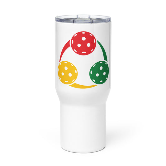 Travel mug with a handle