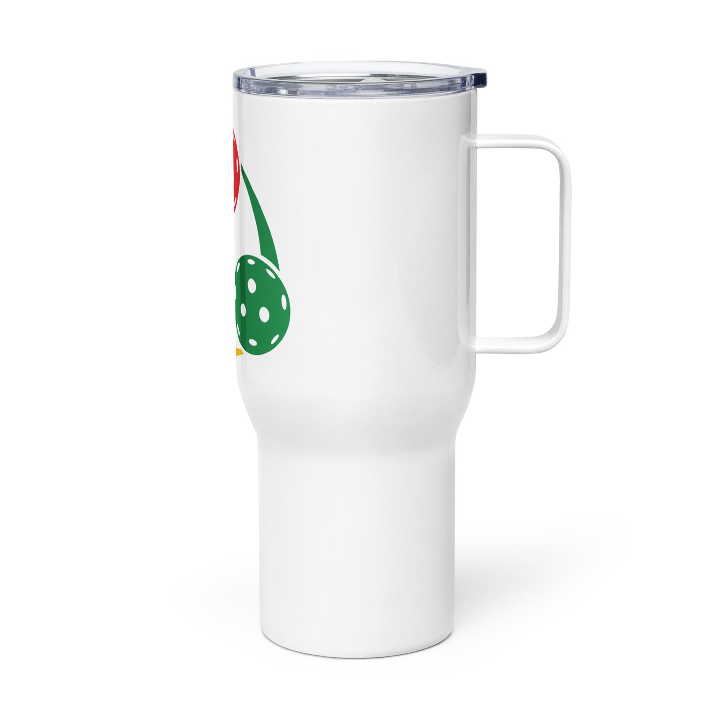 Travel mug with a handle